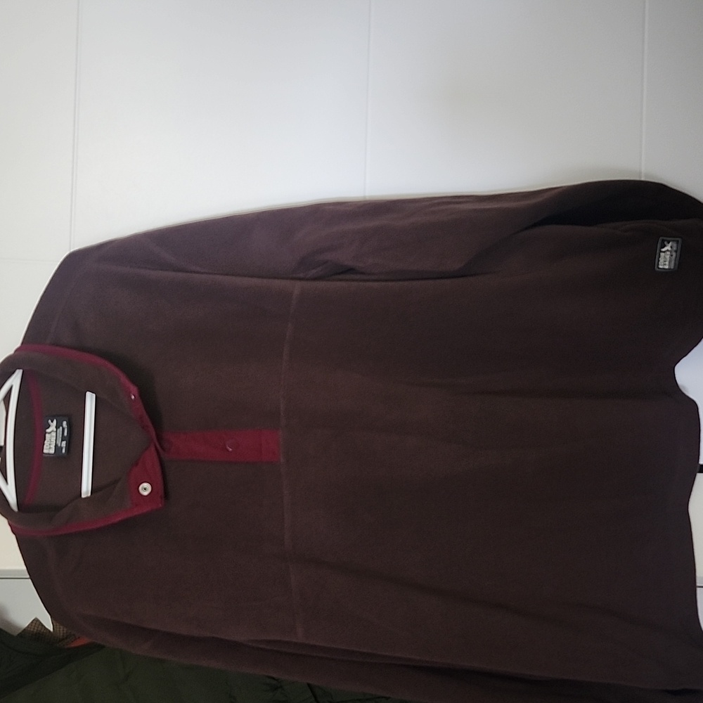 Eddie Bauer Size 2XL Chocolate and Wine Fleece Pullover